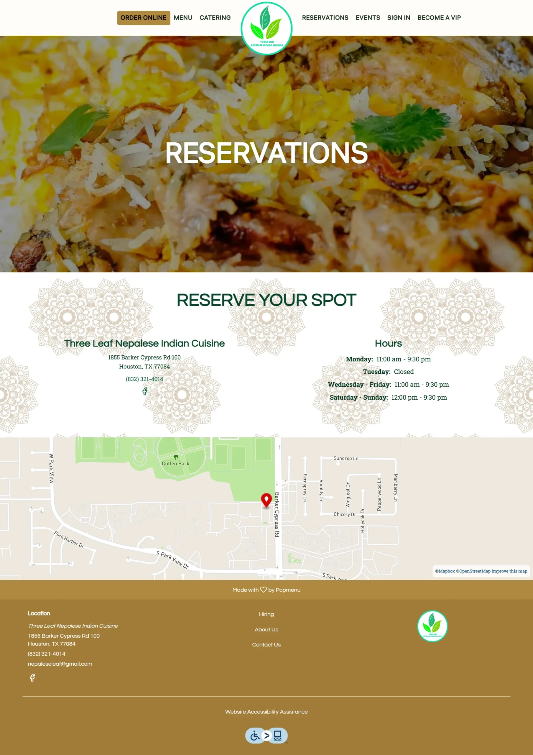 Reservations